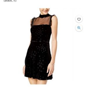 Brand new wome black velvet short dress